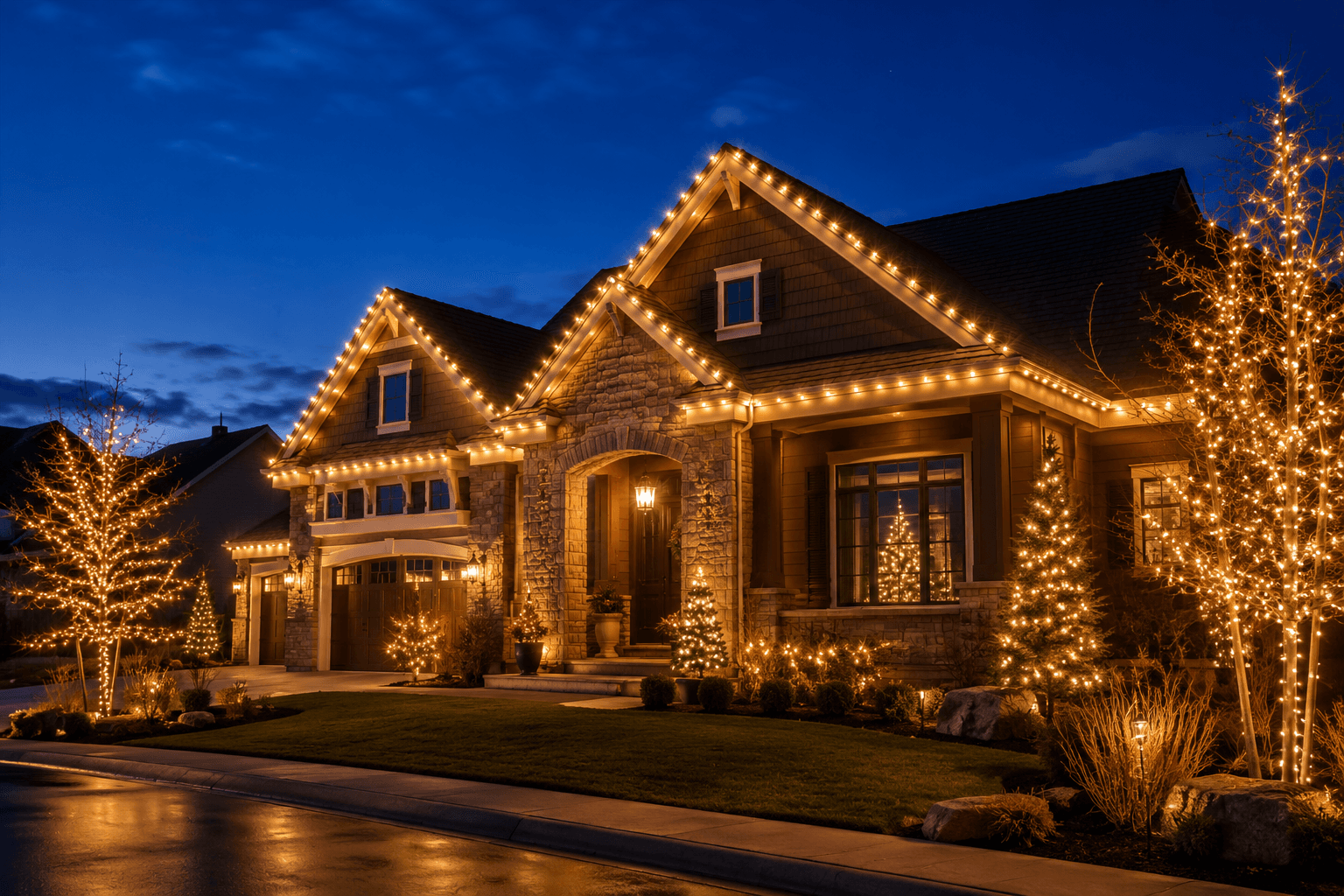 Holiday Lighting Installation — Minova Contracting
